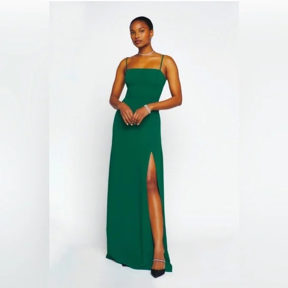 Reformation Ingrid Maxi Dress Emerald Green 0 XS Holiday